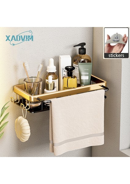 Siyah Kancalı Sondajsız Banyo Depolama Rafları Duvara Montaj Köşe Raf Duş Depolama Tutucu Şampuan Organizatör Banyo Aksesuarları Setleri (Yurt Dışından) fiyatları