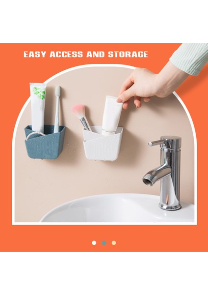 Mavi Duvara Monte Duvar Saklama Kutusu Ücretsiz Delme Rafı Banyo Duvar Rafı (Yurt Dışından) fırsatları