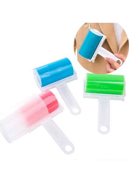 Pembe Yıkanabilir Giysiler Saç Yapışkan Rulo Yeniden Kullanılabilir Taşınabilir Ev Temiz Pet Saç Çıkarıcı Yapışkan Rulo Halı Yatak Kanepe Toz Toplayıcı (Yurt Dışından)