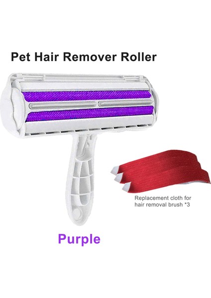 Mor Yedek Pet Saç Rulo Sökücü Lint Fırçası 2 Yollu Köpek Kedi Tarak Aracı Uygun Temizleme Köpek Kedi Kürk Fırçası Tabanı Ev Mobilyaları Kanepe Giydirin (Yurt Dışından)
