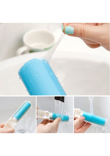 Mavi Lint Silindirler Fırça Temizleme Yeniden Kullanılabilir Yıkama Viskoz Cihaz Pet Saç Çıkarıcı Kazak Sac Mobilya Aksesuarları Kullanarak (Yurt Dışından) indirimleri