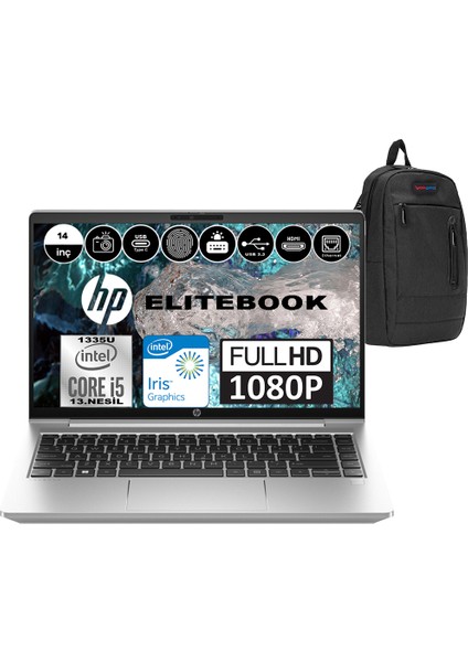 Hp Elitebook 640 G10 Intel Core I5 1335U 8gb 256GB SSD Intel® Iris® Xᵉ Windows 11 Home 14" Fhd Taşınabilir Bilgisayar 8A570EAWH01 + Weblegelsin Çanta