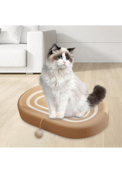 Kedi Karton Yatak Kedi Tırmalama Pedi Kase Koruması Top Destekli Evcil Hayvan Malzemeleri Stil C (Yurt Dışından)