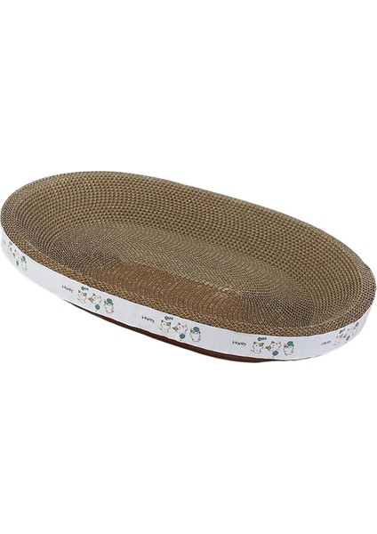Karton Kedi Scratcher Kedi Scratcher Yatak Salon Kase Kanepe Nervürlü Tırmalama Pedi Oval Oyun 43 cm (Yurt Dışından)