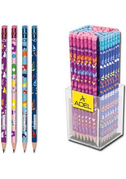 KİDS DESENLİ SİLGİLİ HB KURŞUN KALEM 10365