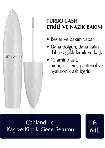 Estee Lauder Turbo Lash Canlandırıcı, Güçlendirici ve Besleyici Kaş ve Kirpik Gece Serumu - 6ml