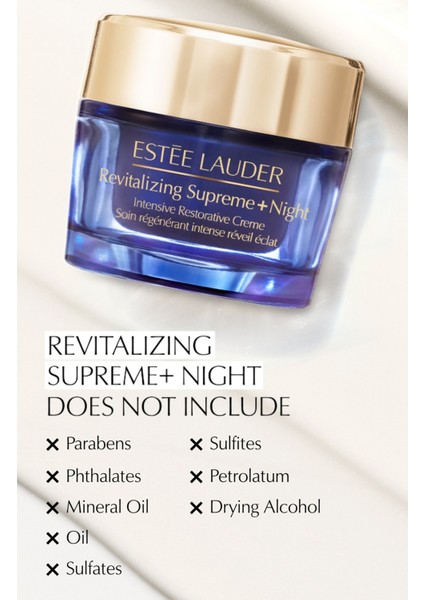 Estee Lauder Gece Kremi - Revitalizing Supreme+ Night Yaşlanma Karşıtı Nemlendirici Krem 2X Konsantre Formül 30ml