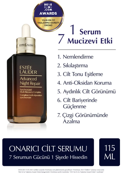 Estee Lauder Yaşlanma Karşıtı Cilt Serumu - Advanced Night Repair Onarıcı Gece Serumu - 115 ml