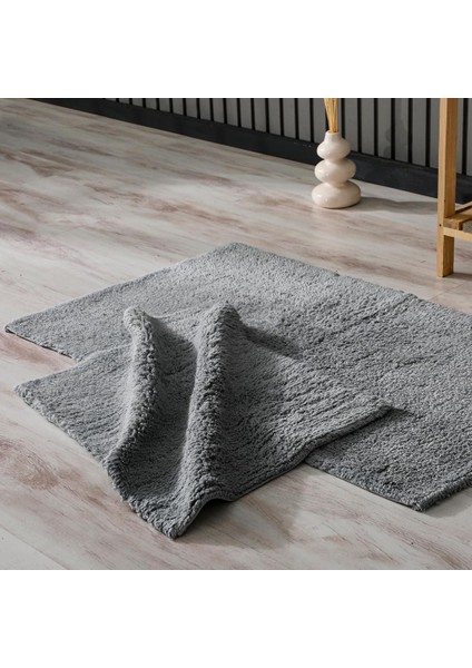 Lolavien Moppi Banyo Paspası - Gri - 60X100CM