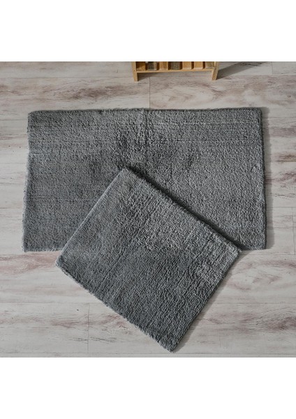 Lolavien Moppi Banyo Paspası - Gri - 60X100CM