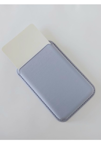 Magsafe Leather Wallet Açık Lila