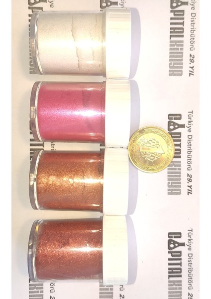 10G(25ML)X4 Renk Toz Metalik Sedef Epoksi Pigment Boya