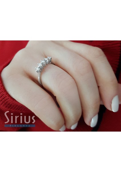 E Renk 0,41 Karat Pırlanta 5 Taş Yüzük 0404R0372 indirimleri