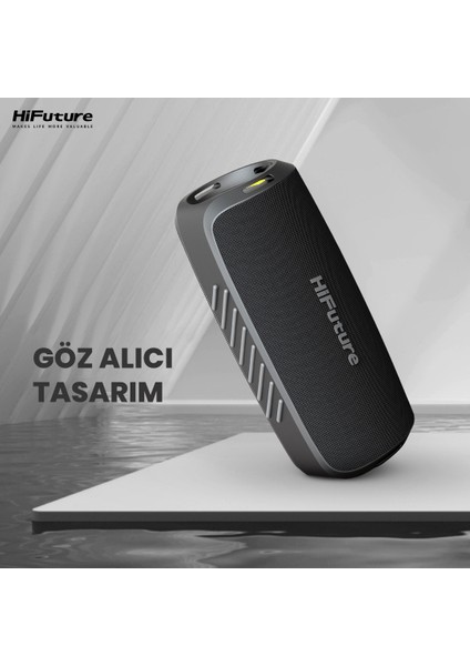 Gravity RGB Aydınlatmalı IPX7 Su Geçirmez 4000mAh Batarya Bluetooth 5.3 45W Taşınabilir Stereo TWS Hoparlör Siyah indirimleri