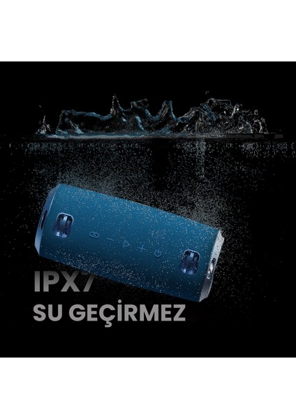 Gravity RGB Aydınlatmalı IPX7 Su Geçirmez 4000mAh Batarya Bluetooth 5.3 45W Taşınabilir Stereo TWS Hoparlör Siyah