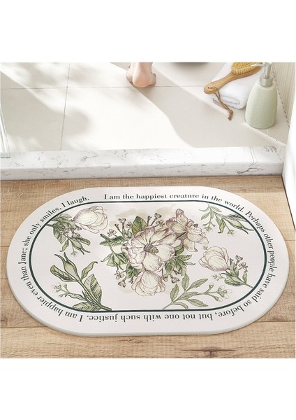 Çiçek Banyo Emici Diatom Çamur Paspas Ev Ayak Paspası (Yurt Dışından)