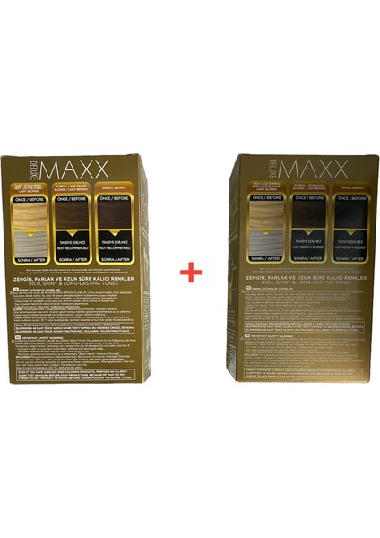 Maxx Deluxe Maxx Deluxesaç Boyası Seti No:0,02  Renktitanyum Gri Sette4 Adetboya+4 Adet Oksidan+2 Çift Eldiven Mevcuttur