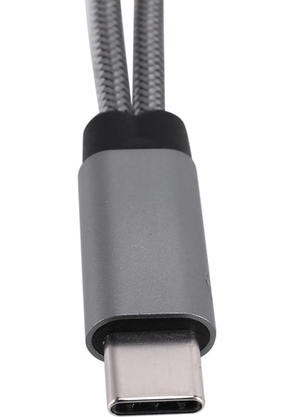 USB C - 3,5 mm Kulaklık Jakı Adaptörü 2'si 1 Arada, Ses Kablosu Gri (Yurt Dışından)