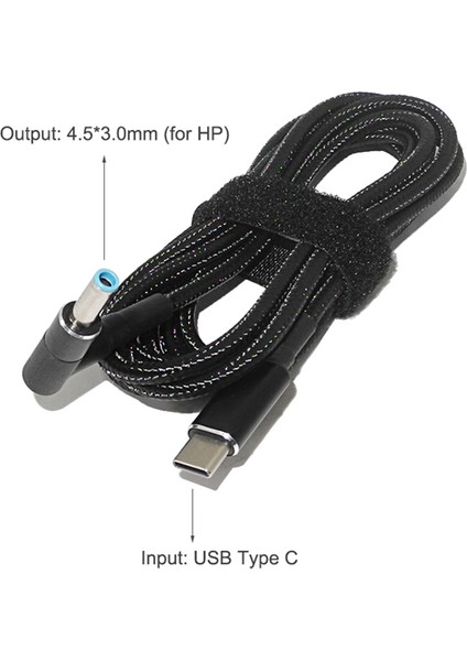 Hp Için USB C - Dizüstü Bilgisayar Şarj Kablosu Adaptörü Tip C - Dc Dönüştürücü (Yurt Dışından)