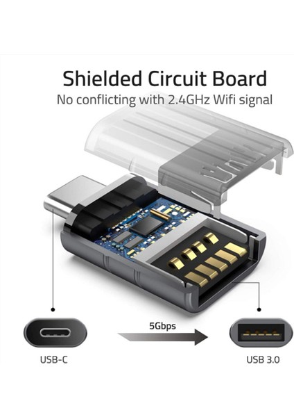 3'lü Paket USB C - USB Adaptörü USB C Erkek - Usb3.0 Dişi Adaptör (Yurt Dışından)