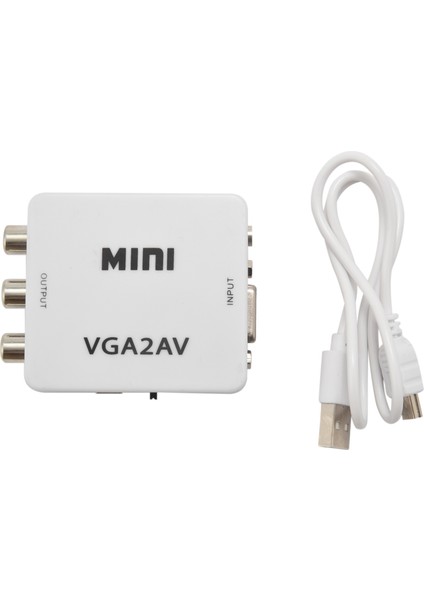 Mini Vga'dan Av'ye Video Dönüştürücü Vga'dan Rca'ya Pc'den Tv'ye Vga'dan Av'a (Yurt Dışından)