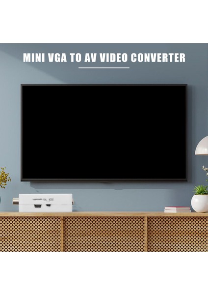 Mini Vga'dan Av'ye Video Dönüştürücü Vga'dan Rca'ya Pc'den Tv'ye Vga'dan Av'a (Yurt Dışından)