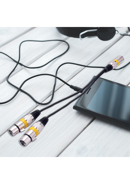30CM 3 Pin Xlr Erkek - 2 Xlr Dişi Ses Uzatma Kablosu Y Ayırıcı (Yurt Dışından)