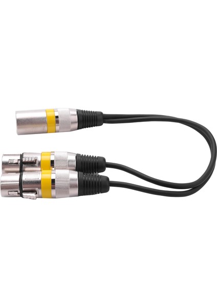 30CM 3 Pin Xlr Erkek - 2 Xlr Dişi Ses Uzatma Kablosu Y Ayırıcı (Yurt Dışından)