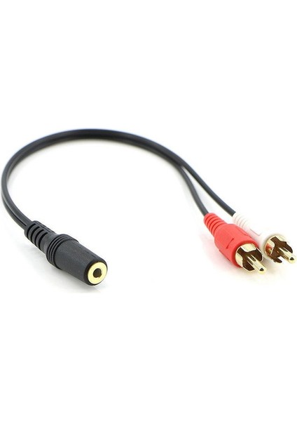2-Rca Erkek - Dişi 3,5 mm Jack Aux Stereo Ses Kablosu (Yurt Dışından)
