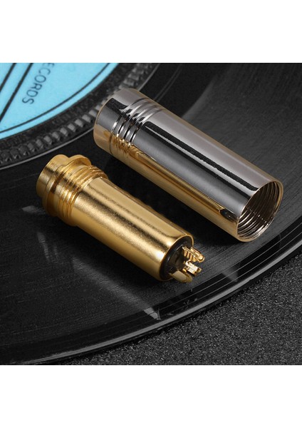 Dişi Jak Ses Fişi 4.4mm 5 Kutuplu Metal Kulaklık Adaptörü Gümüş (Yurt Dışından)