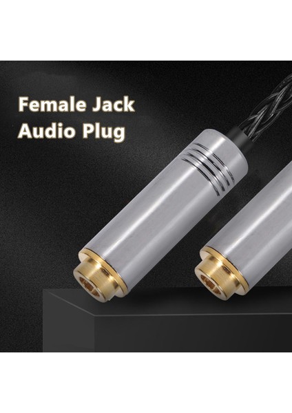 Dişi Jak Ses Fişi 4.4mm 5 Kutuplu Metal Kulaklık Adaptörü Gümüş (Yurt Dışından)