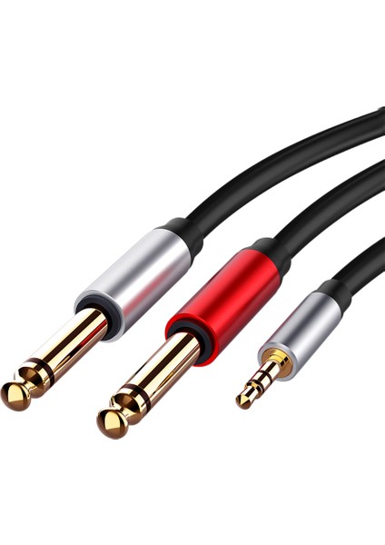Gitar Mikser Bas Için Çift 6.5mm Adaptör Jakı Ses Kablosu 3.5mm (Yurt Dışından)
