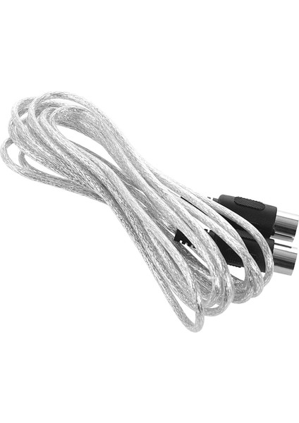 Metre Mıdı Uzatma Kablosu 5 Pin Fiş Erkek - Erkek Konnektör Gümüş (Yurt Dışından)