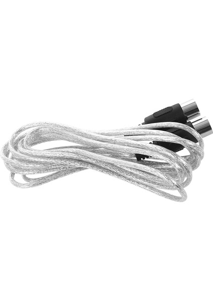 Metre Mıdı Uzatma Kablosu 5 Pin Fiş Erkek - Erkek Konnektör Gümüş (Yurt Dışından)