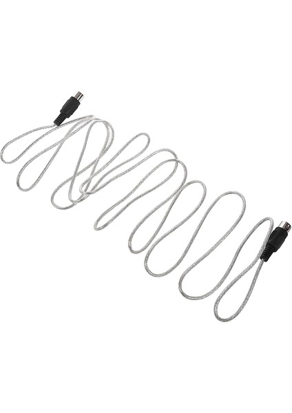 Metre Mıdı Uzatma Kablosu 5 Pin Fiş Erkek - Erkek Konnektör Gümüş (Yurt Dışından)