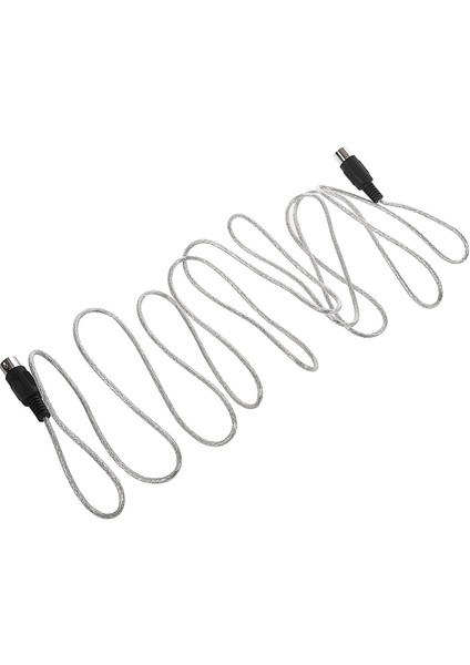 Metre Mıdı Uzatma Kablosu 5 Pin Fiş Erkek - Erkek Konnektör Gümüş (Yurt Dışından)