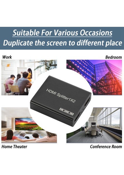 4K 30HZ Ayırıcı Için HDMI Uyumlu Ayırıcı 1'i 2 Çıkışlı 4K Ayırıcı (Yurt Dışından)