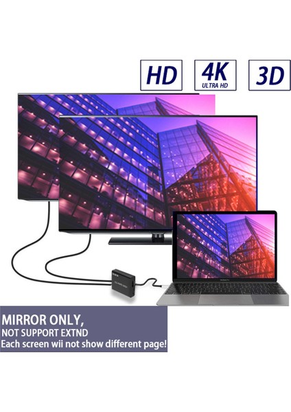 4K 30HZ Ayırıcı Için HDMI Uyumlu Ayırıcı 1'i 2 Çıkışlı 4K Ayırıcı (Yurt Dışından)