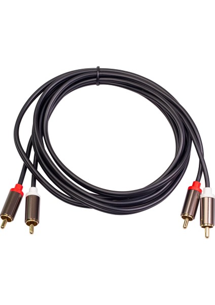 2rca - 2 Rca Koaksiyel Ses Kablosu 3,5 Jack Stereo Rca Ses Kablosu 1m (Yurt Dışından)