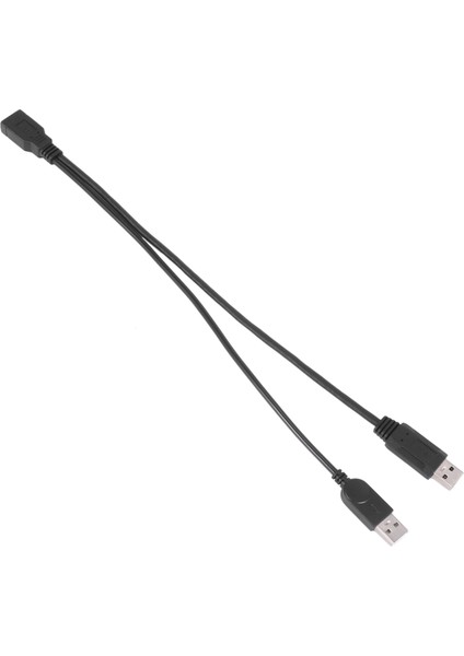 2,5 Inç Sabit Disk Için Siyah USB 3.0 Dişi - Çift USB Erkek Y Kablosu (Yurt Dışından)