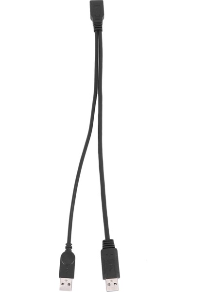 2,5 Inç Sabit Disk Için Siyah USB 3.0 Dişi - Çift USB Erkek Y Kablosu (Yurt Dışından)