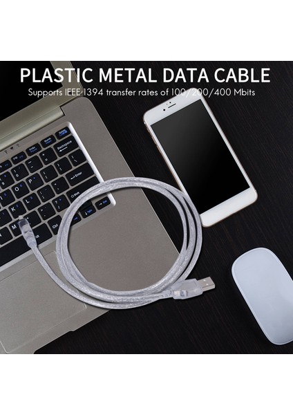 Pc Kamera Için Ieee 1394 4 Pin Firewire Dv Adaptör Kablosuna 1.5m USB (Yurt Dışından)