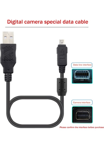Olympus E-Pl7 E-Pl1/2/3/5/8 Için 12PIN Kamera USB Veri Kablosu Kablosu (Yurt Dışından)
