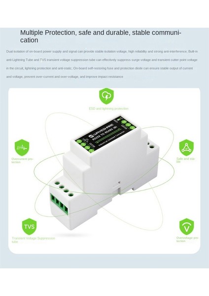 Waveshare Endüstriyel Ray Tipi RS232 - RS485 Dönüştürücü 300-115200BPS (Yurt Dışından) modelleri