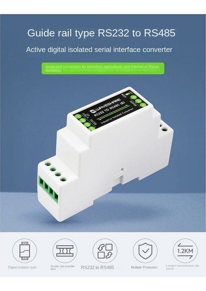 Waveshare Endüstriyel Ray Tipi RS232 - RS485 Dönüştürücü 300-115200BPS (Yurt Dışından) indirimleri