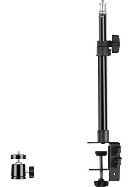 Tripod Kelepçesi Masa Montajlı Işık Standı, Top Kafalı Masa Armatürlü (Yurt Dışından)