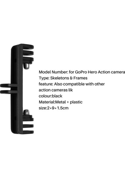 Gopro Aksiyon Kamerası Için Çift Bağlantı Braketi (Yurt Dışından)