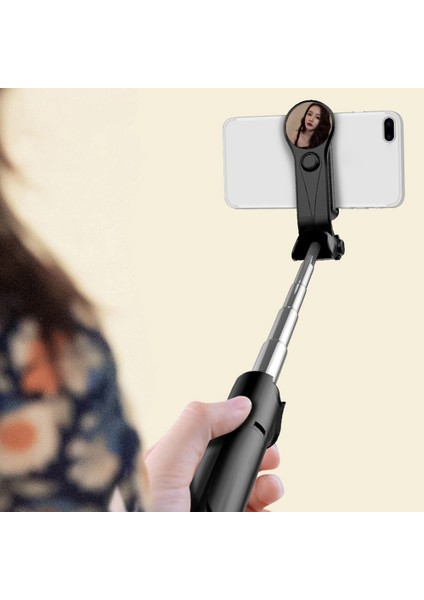 Cep Telefonu Selfie Çubuğu Tripod Makyajlı Selfie Çubuğu(Yeşil) (Yurt Dışından)