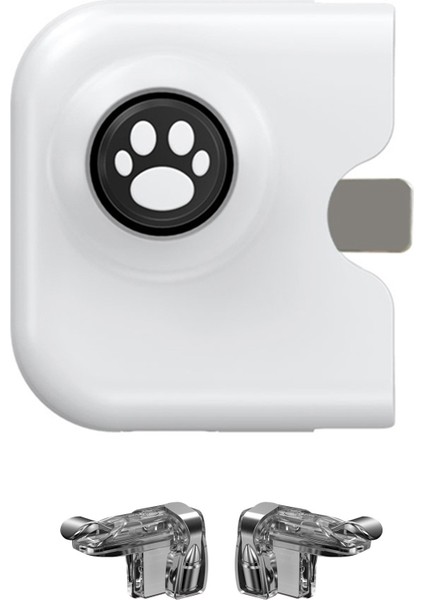 iPhone Bağlantı Noktası Için L1R1 Oyun Tetikleyici Gamepad'li Oyun Kumandası(Beyaz) (Yurt Dışından)