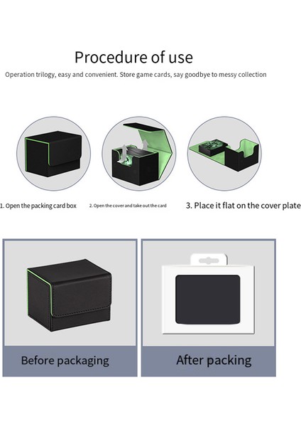 Güverte Kutusu Kart Düzenleyici Depolama Tahsil Edilebilir Oyun Kartı Yeşil (Yurt Dışından) indirimleri